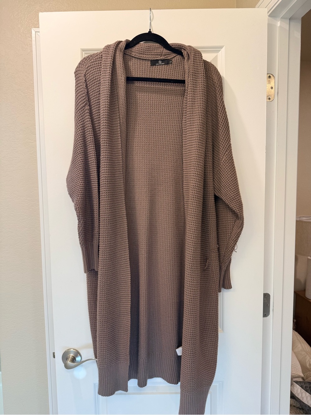 Long sleeve long line cardigan